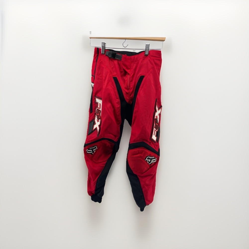 Fox Racing 180 Motocross Pants Youth 12-14 Red Black Size 28 MX Gear